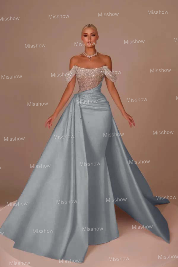 Neue Hochzeitskleider A Linie Satin Brautkleider mit Glitzer