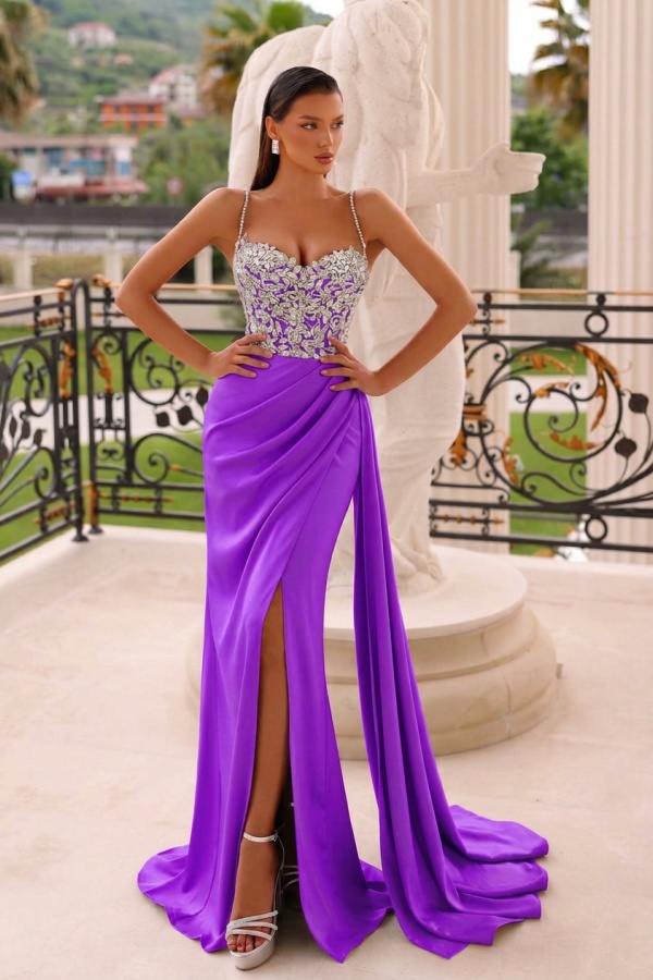 Elegante Abendkleider Lang Glitzer | Abiballkleider Sage