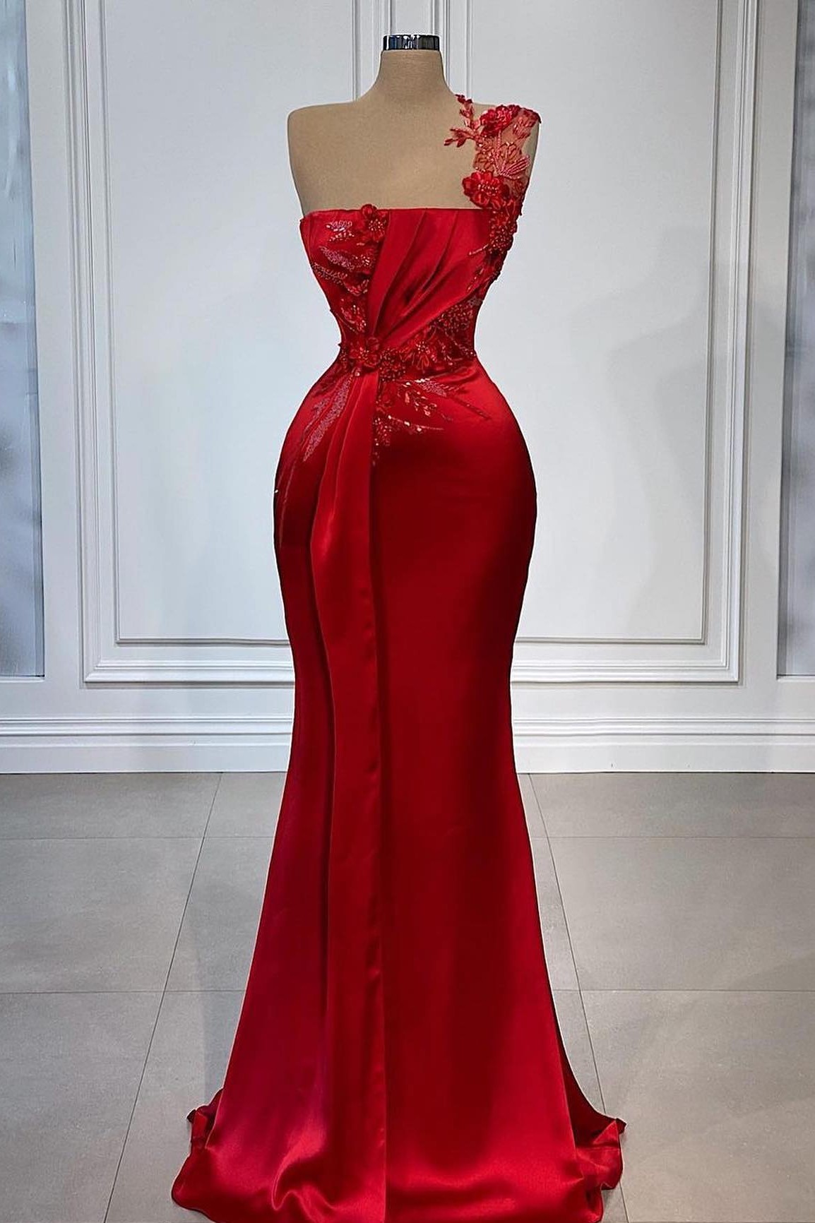 Designer Abendkleider Lang Rot | Abiballkleider Mit Glitzer