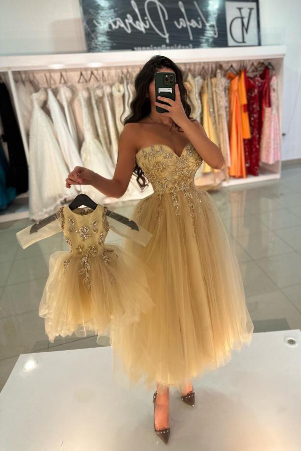 Gold Cocktailkleider Partykleider Kurz Abendkleider mit Glitzer