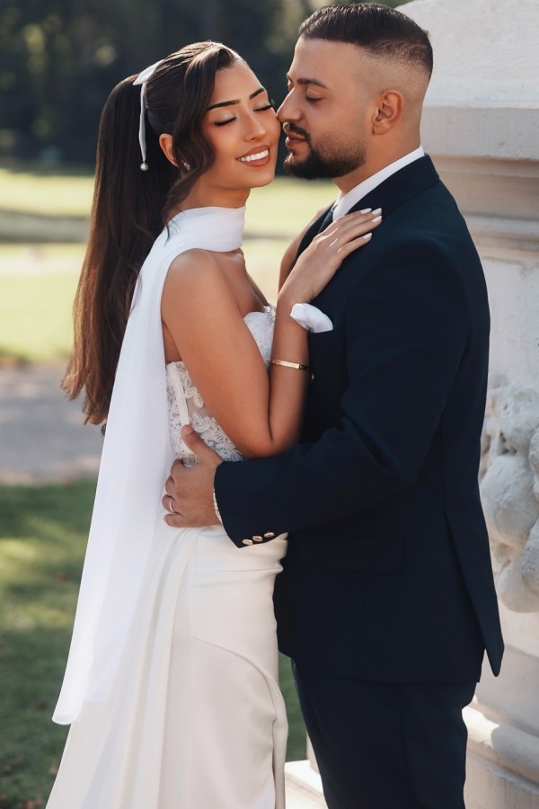 Schlichte  Brautkleider Meerjungfrau Stain Hochzeitskleider mit Spitze