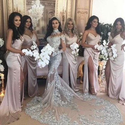 Luxury Brautkleider Mit Ärmel Meerjungfrau Hochzeitskleider Günstig Online Kaufen