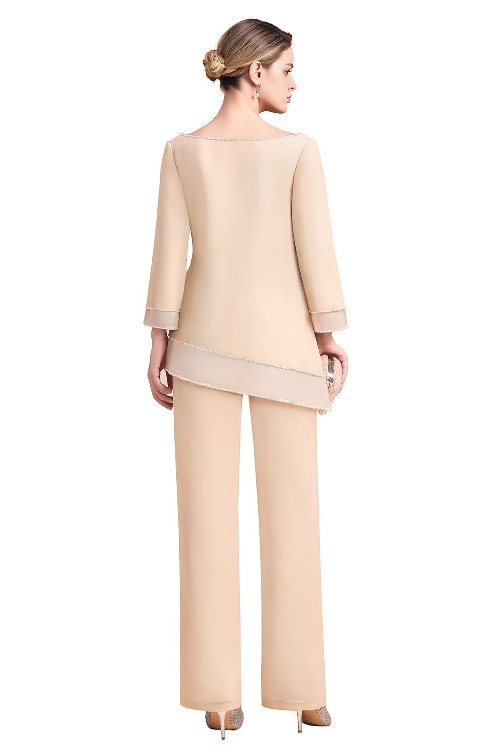 2 Teilige Brautmutterkleider | Brautmutterhosen Chiffon Günstig