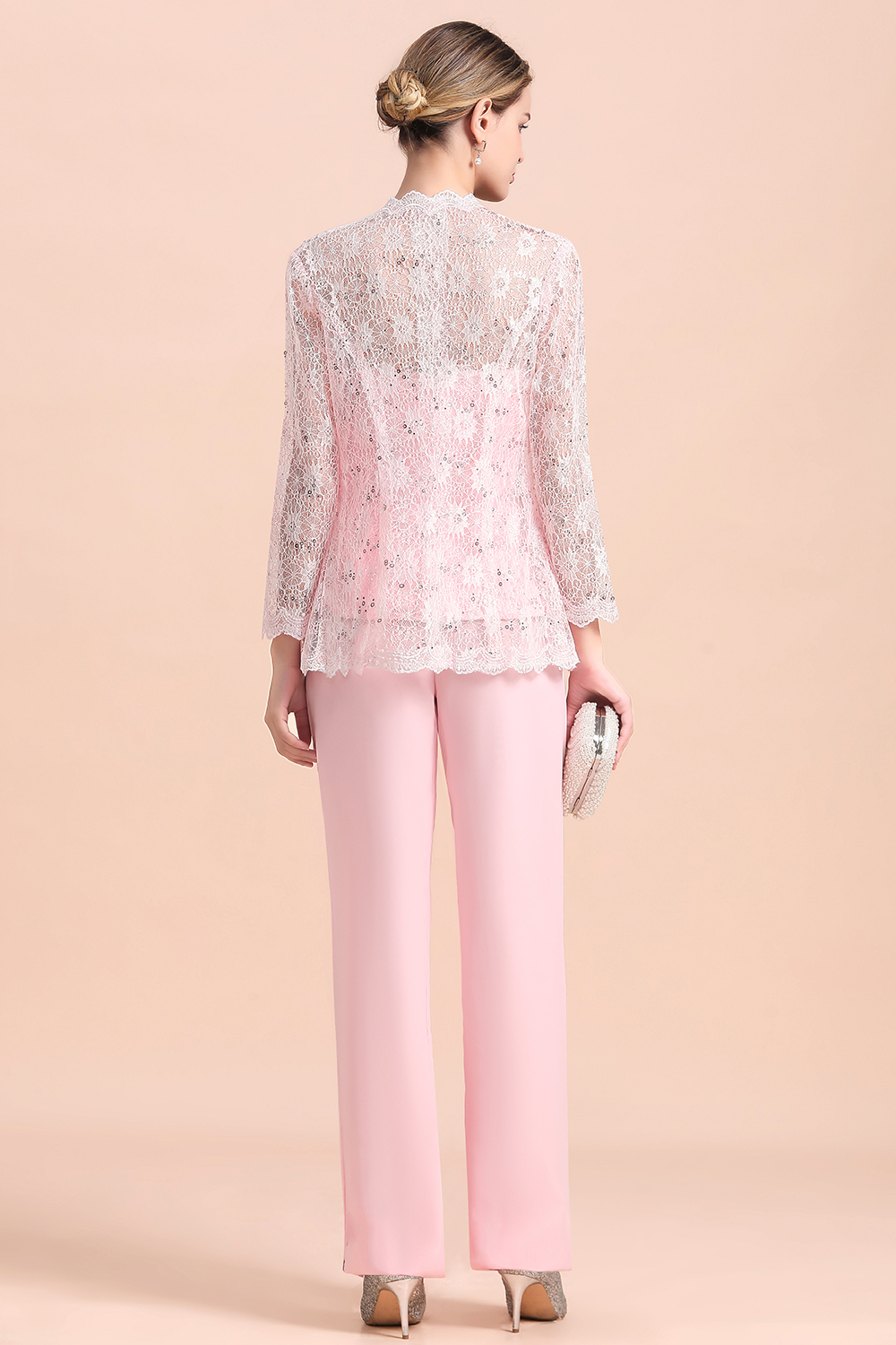 Rosa Brautmutterkleider Mit Bolero | Jumpsuit Brautmutterkleid Günstig-Misshow.de
