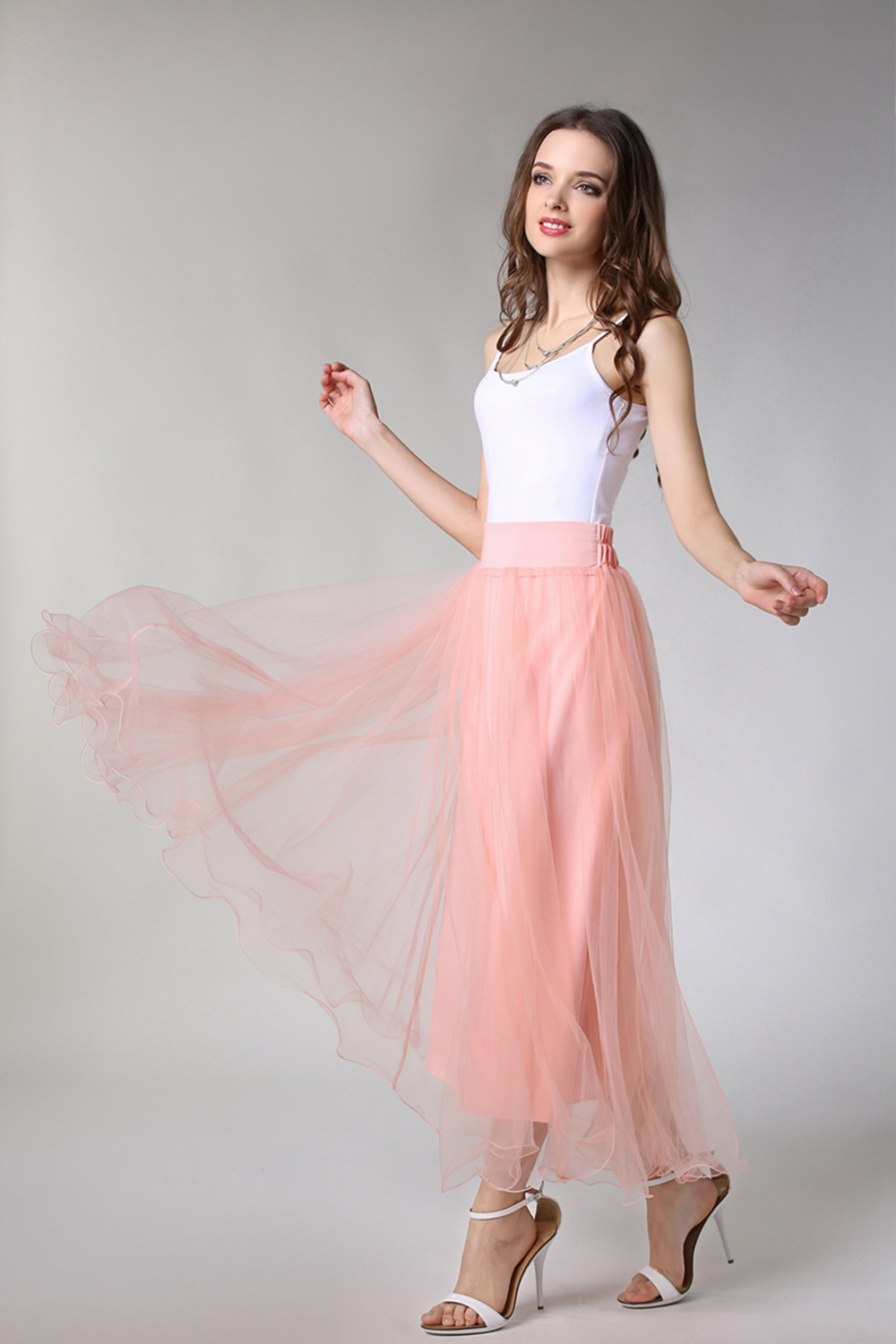 Schlechte A-Linie Petticoats lang | Prinzessin Petticoats aus weiches Netz-Misshow.de