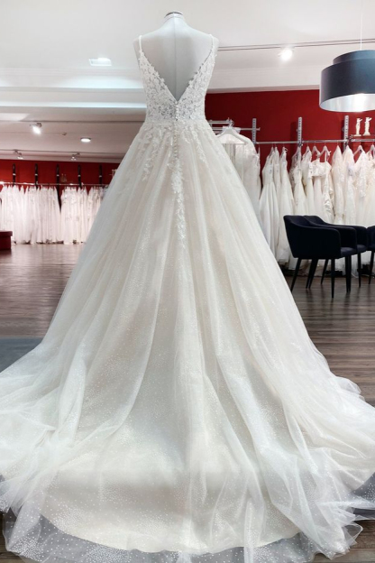Moderne Brautkleider A Linie | Hochzeitskleider mit Spitze