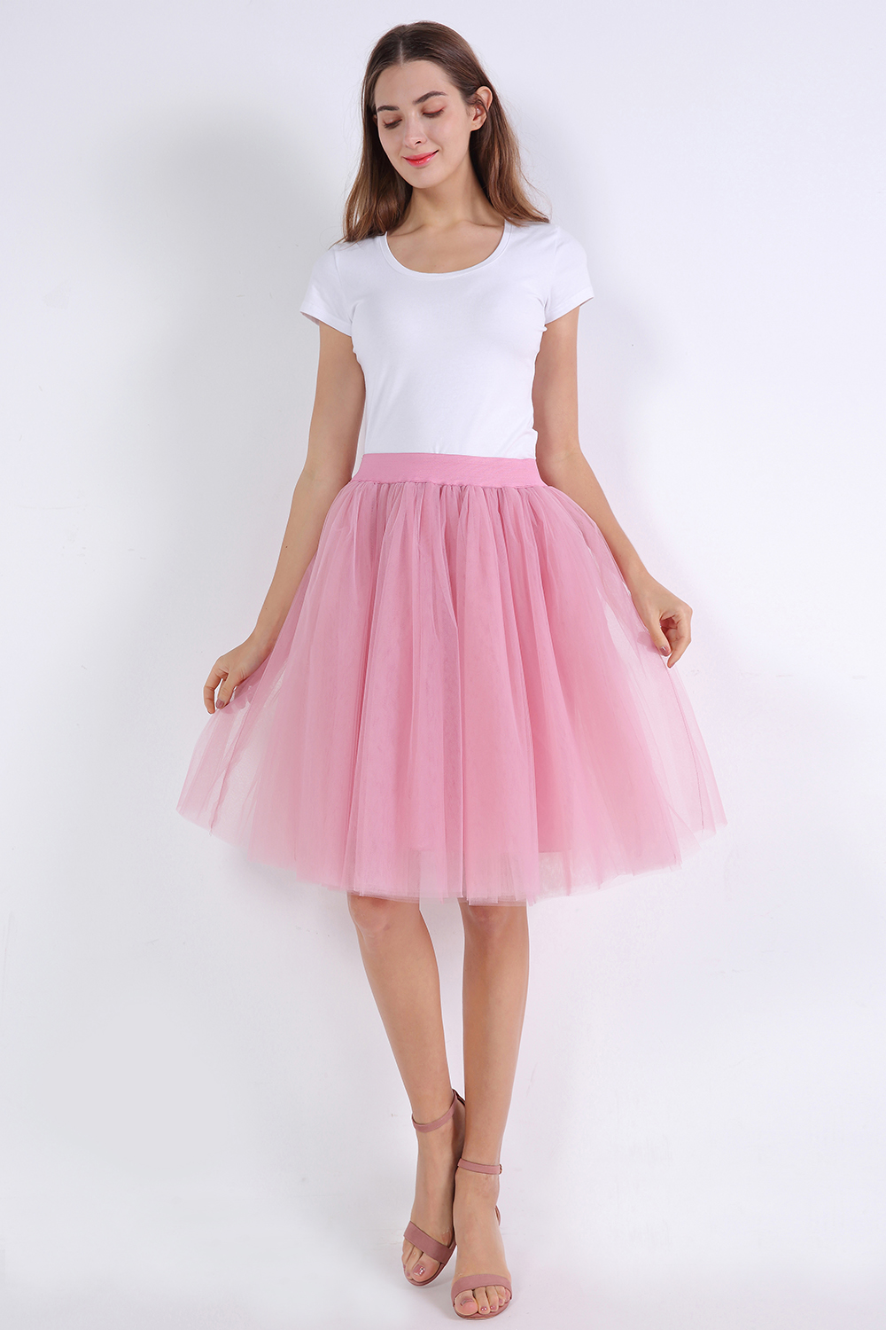 kniehoch tutu Petticoats A-LInie | Hochzeits Petticoats aus weiches Netz-Misshow.de