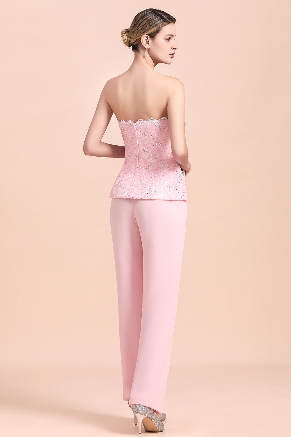 Rosa Brautmutterkleider Mit Bolero | Jumpsuit Brautmutterkleid Günstig-Misshow.de
