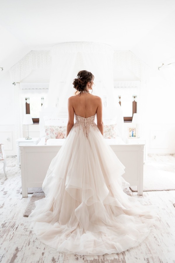 Designer Hochzeitskleider A Linie Halter Standesamt Brautkleid Tüll