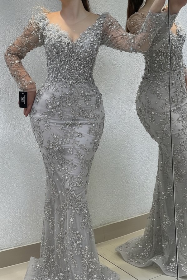 Elegante Abendkleider Meerjungfrau | Abiballkleider mit Glitze