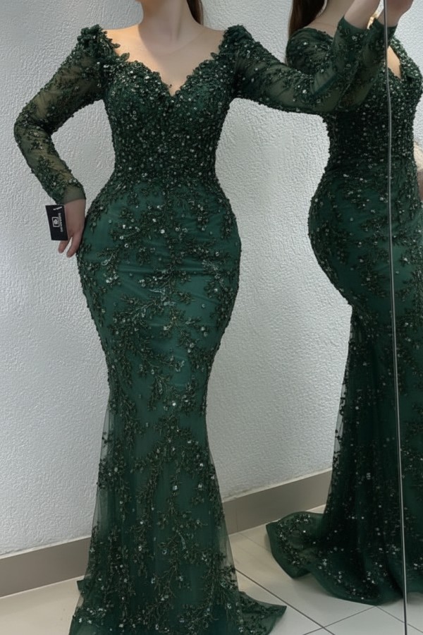 Elegante Abendkleider Meerjungfrau | Abiballkleider mit Glitze