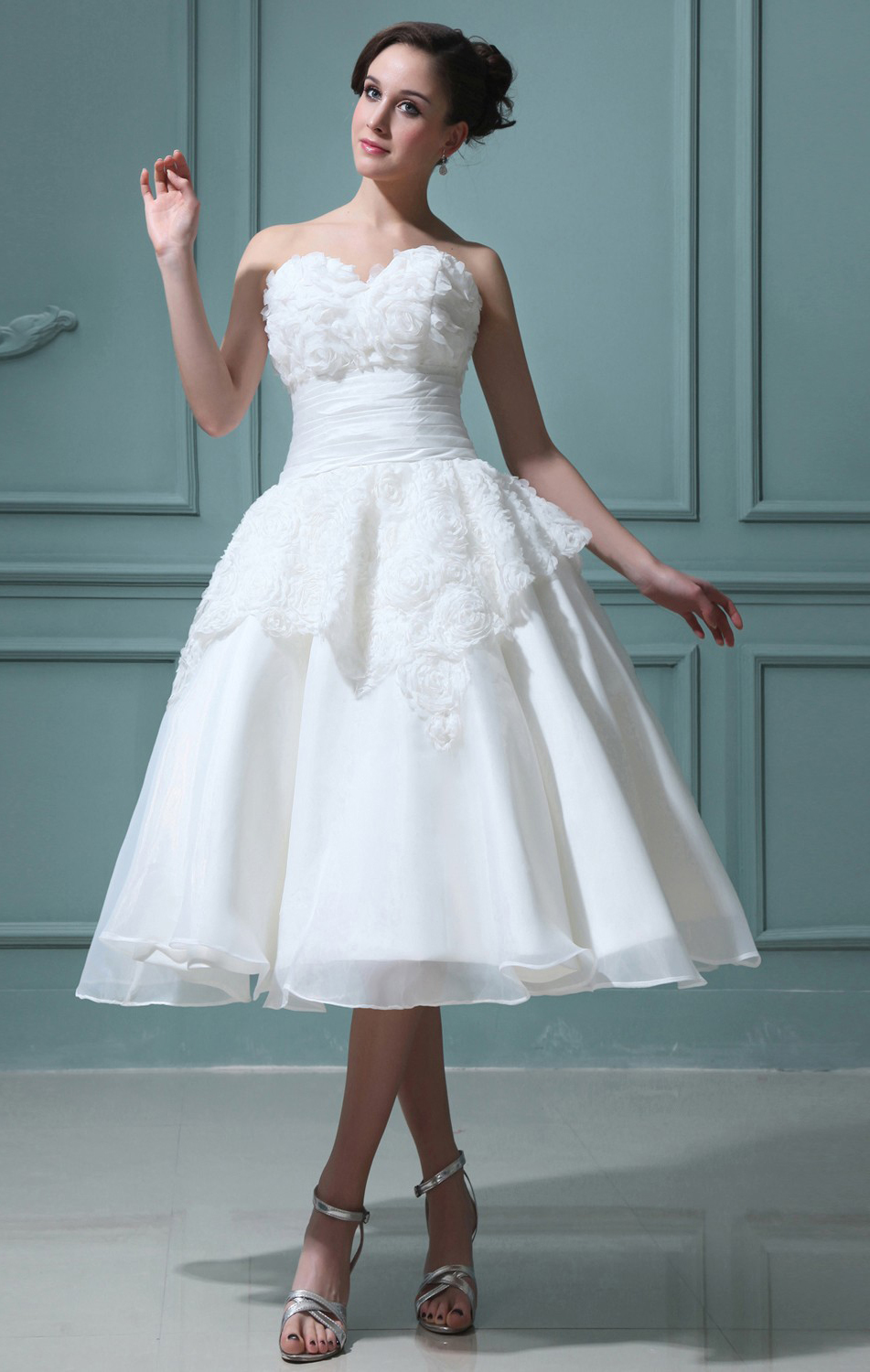 Kurze Brautkleider Mit Spitze | Hochzeitskleider A Linie