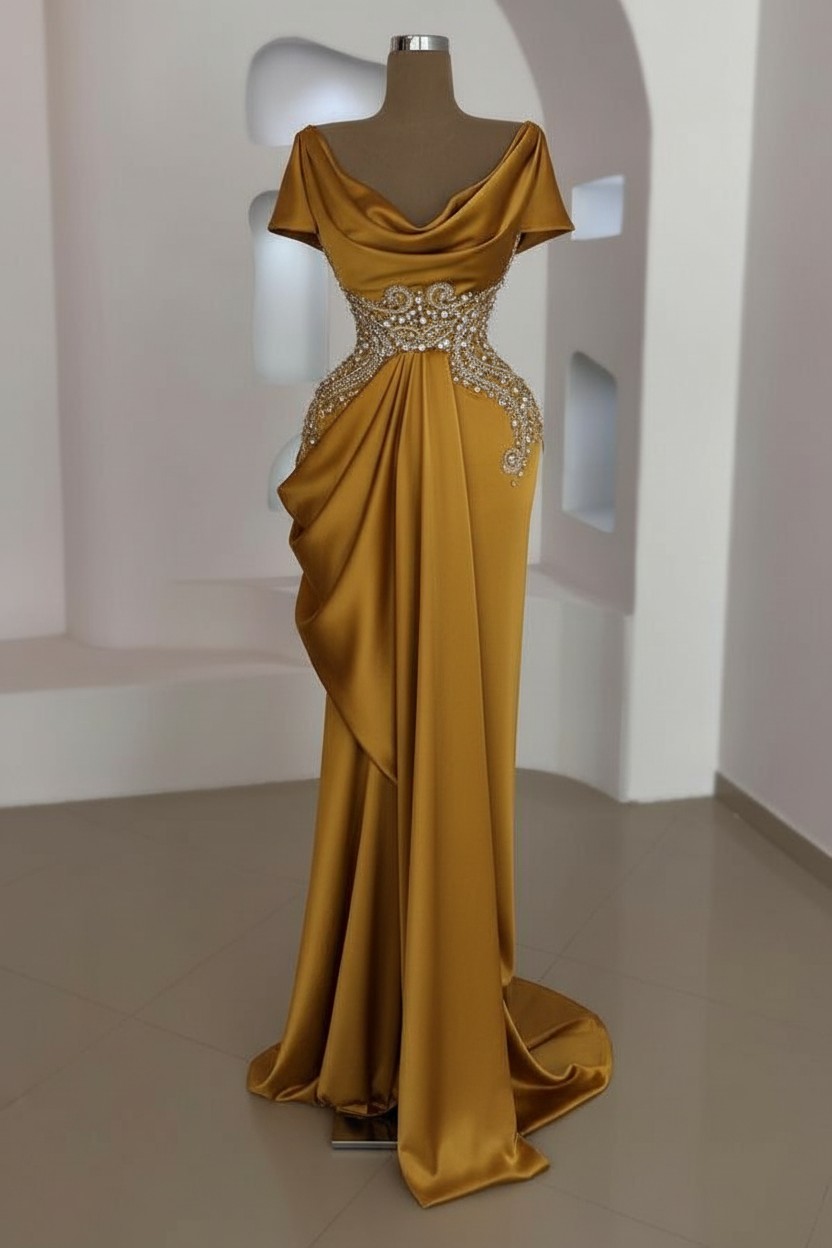 Designer Silber Abendkleider mit Glitzer | Abiballkleider Lang Günstig