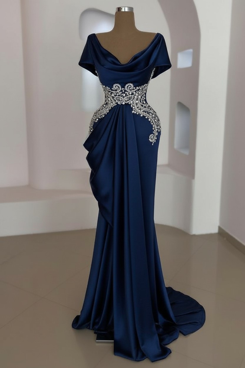 Designer Silber Abendkleider mit Glitzer | Abiballkleider Lang Günstig
