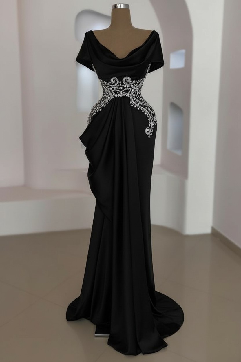 Designer Silber Abendkleider mit Glitzer | Abiballkleider Lang Günstig