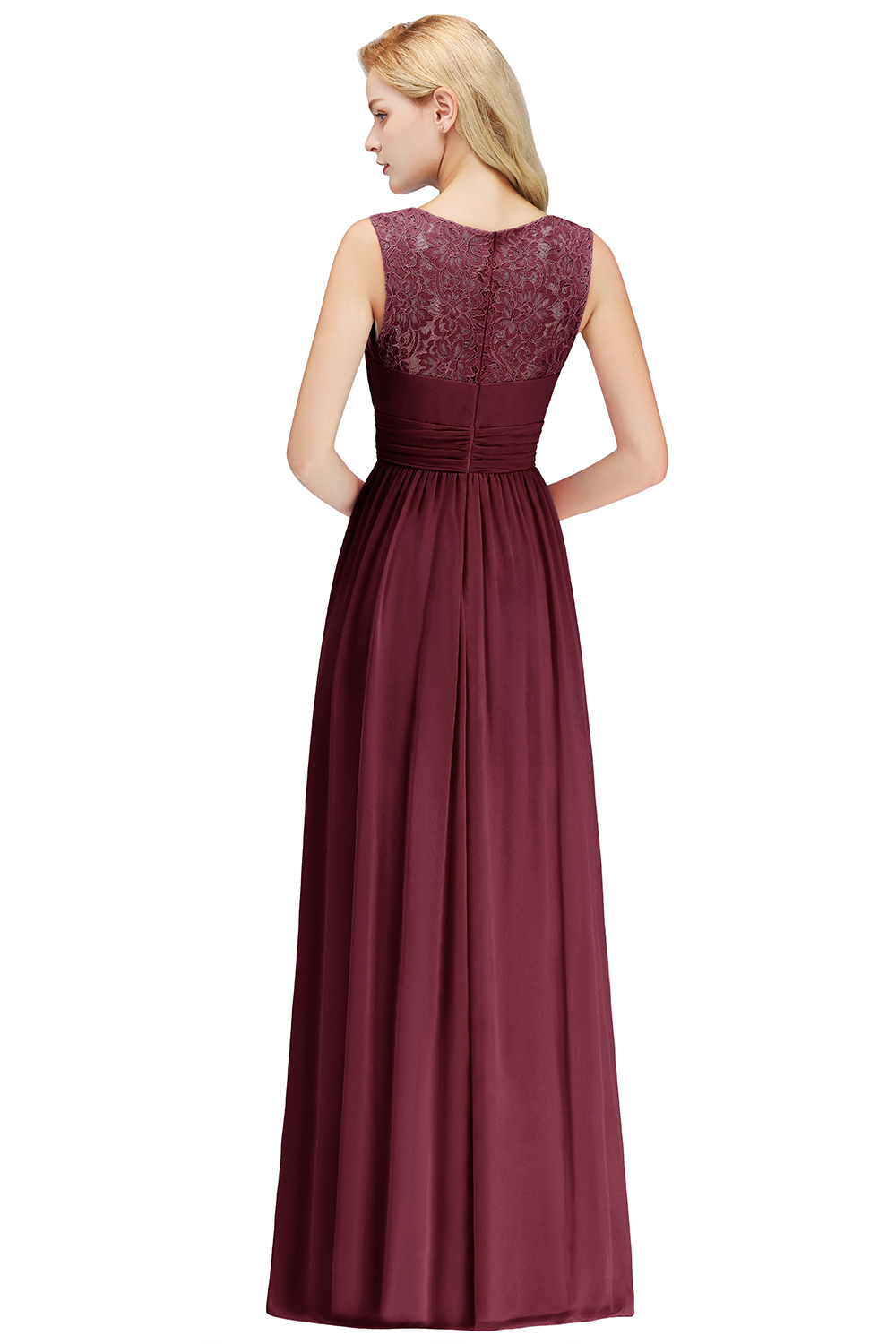 Modern Chiffon Brautjungfernkleider Lang Mit Grün Mit Spitze Euitkleider Online-Misshow.de