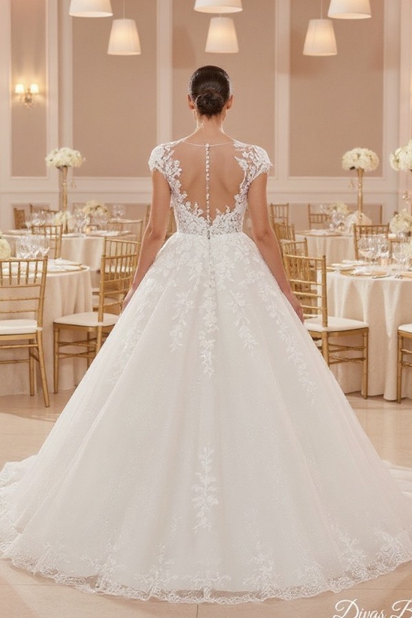 Elegante Hochzeitskleider A Linie Mit Spitze Tüll Brautkleider Online