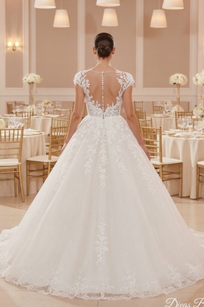 Elegante Hochzeitskleider A Linie Mit Spitze Tüll Brautkleider Online