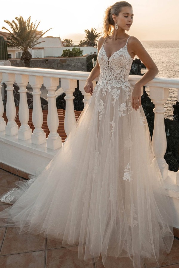 Boho Hochzeitskleider A Linie Spitze Brautmoden Brautkleider Online