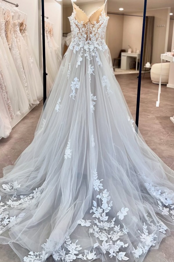 Boho Hochzeitskleider A Linie Spitze Brautmoden Brautkleider Online