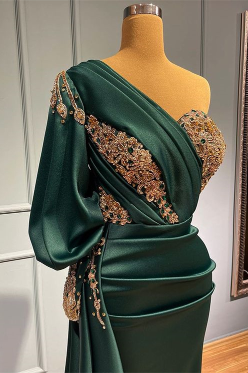 Elegante Abendkleider Lang Grün | Abiballkleider mit Glitzer-Misshow.de