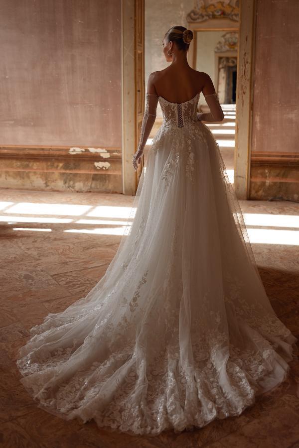 Brautkleid A-Linie | Hochzeitskleid Spitze Tüll