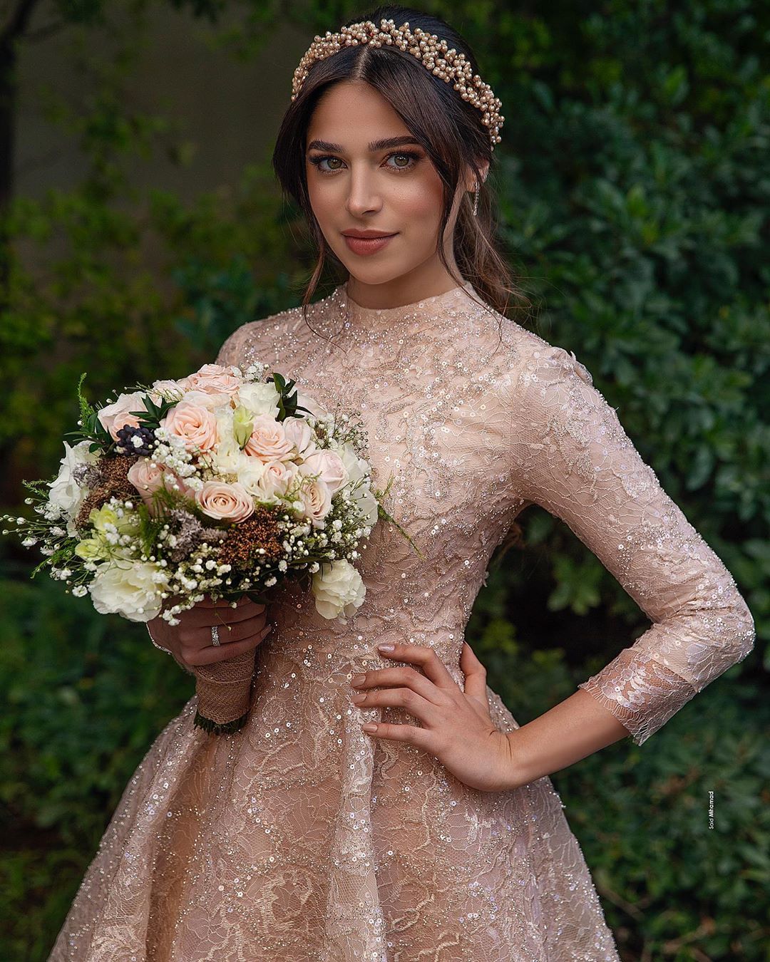 Elegante Brautkleider Kurz Hochzeitskleider Spitze mit Ärmel-Misshow.de
