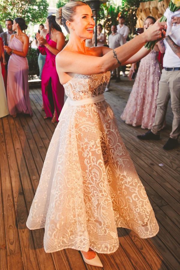 Vintage Brautkleider A Linie Kurz Hochzeitskleider Standesamt Spitze Günstig-Misshow.de