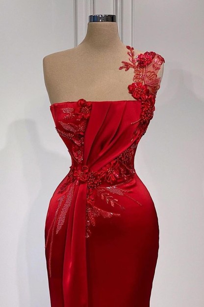 Designer Abendkleider Lang Rot | Abiballkleider Mit Glitzer
