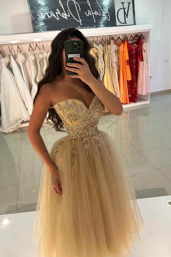 Gold Cocktailkleider Partykleider Kurz Abendkleider mit Glitzer