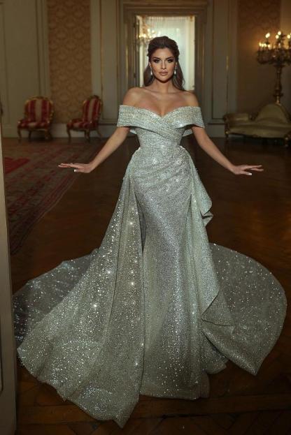 Designer Hochzeitskleider Mit Glitzer | Brautkleider A Linie Günstig