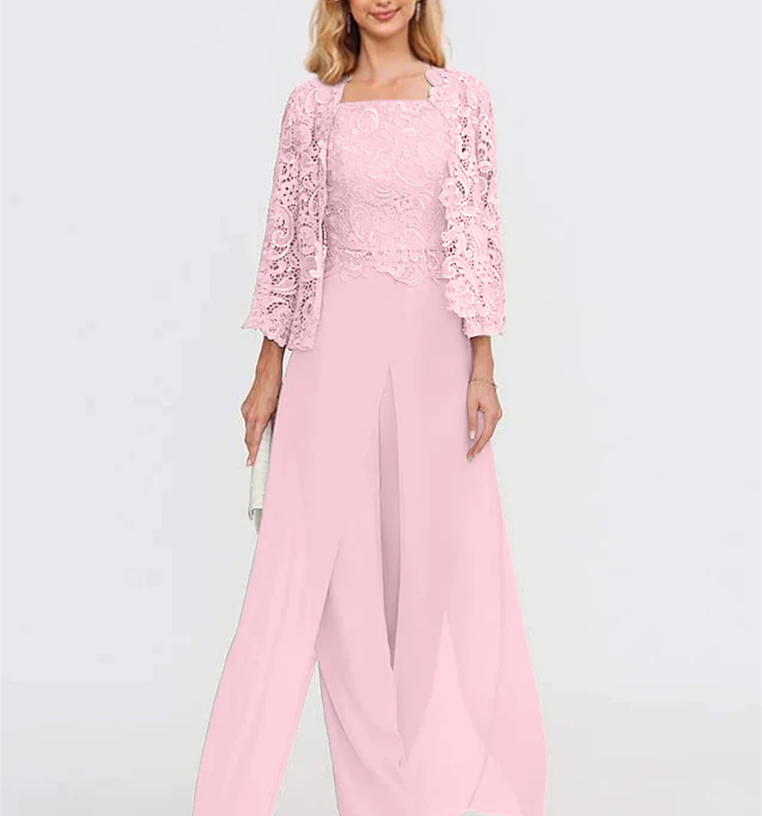 Silber Brautmutterkleid mit Jacket | 3 Teilen Mutterkleider