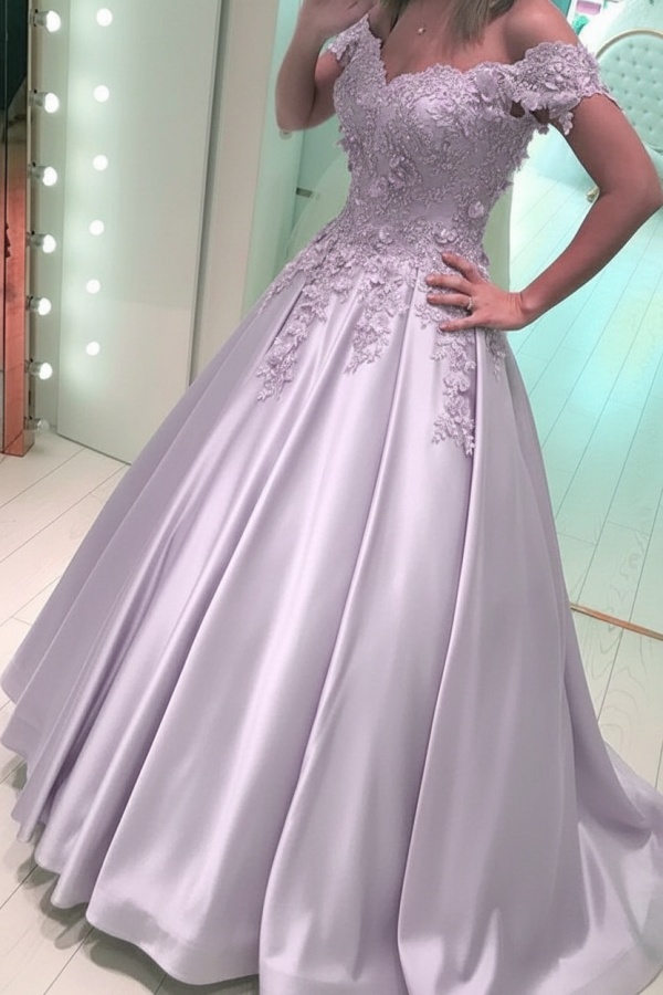 Luxus Abendkleider Prinzessin Lang | Abiballkleider mit Spitze