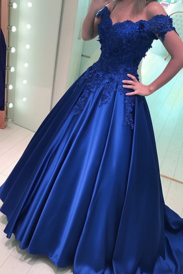 Luxus Abendkleider Prinzessin Lang | Abiballkleider mit Spitze
