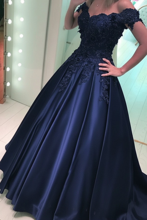 Luxus Abendkleider Prinzessin Lang | Abiballkleider mit Spitze