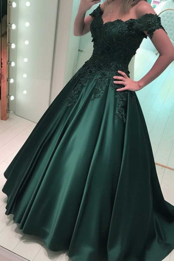 Luxus Abendkleider Prinzessin Lang | Abiballkleider mit Spitze