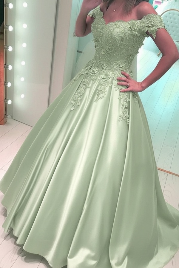Luxus Abendkleider Prinzessin Lang | Abiballkleider mit Spitze
