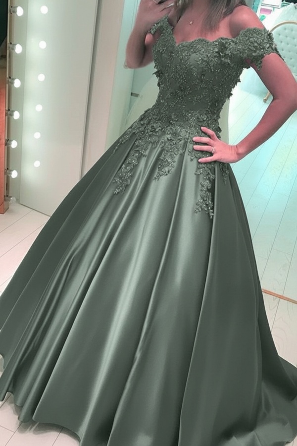 Luxus Abendkleider Prinzessin Lang | Abiballkleider mit Spitze