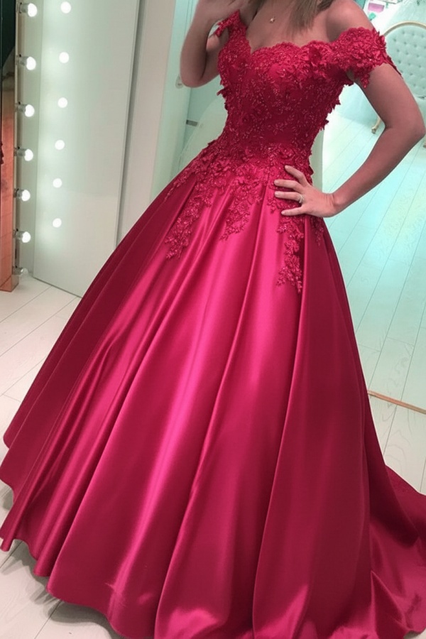 Luxus Abendkleider Prinzessin Lang | Abiballkleider mit Spitze