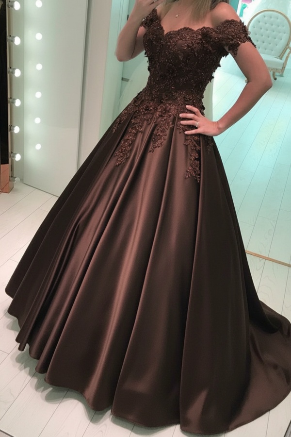 Luxus Abendkleider Prinzessin Lang | Abiballkleider mit Spitze