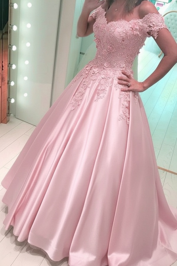 Luxus Abendkleider Prinzessin Lang | Abiballkleider mit Spitze