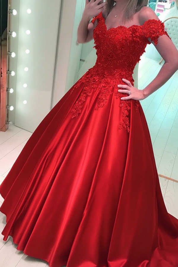 Luxus Abendkleider Prinzessin Lang | Abiballkleider mit Spitze