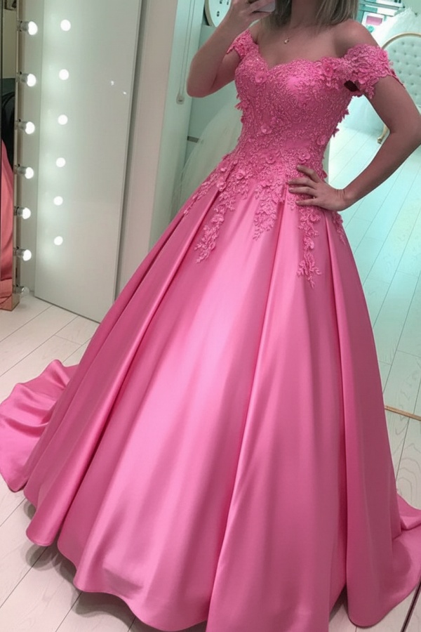 Luxus Abendkleider Prinzessin Lang | Abiballkleider mit Spitze