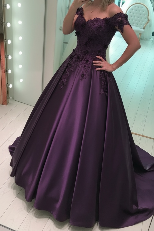 Luxus Abendkleider Prinzessin Lang | Abiballkleider mit Spitze