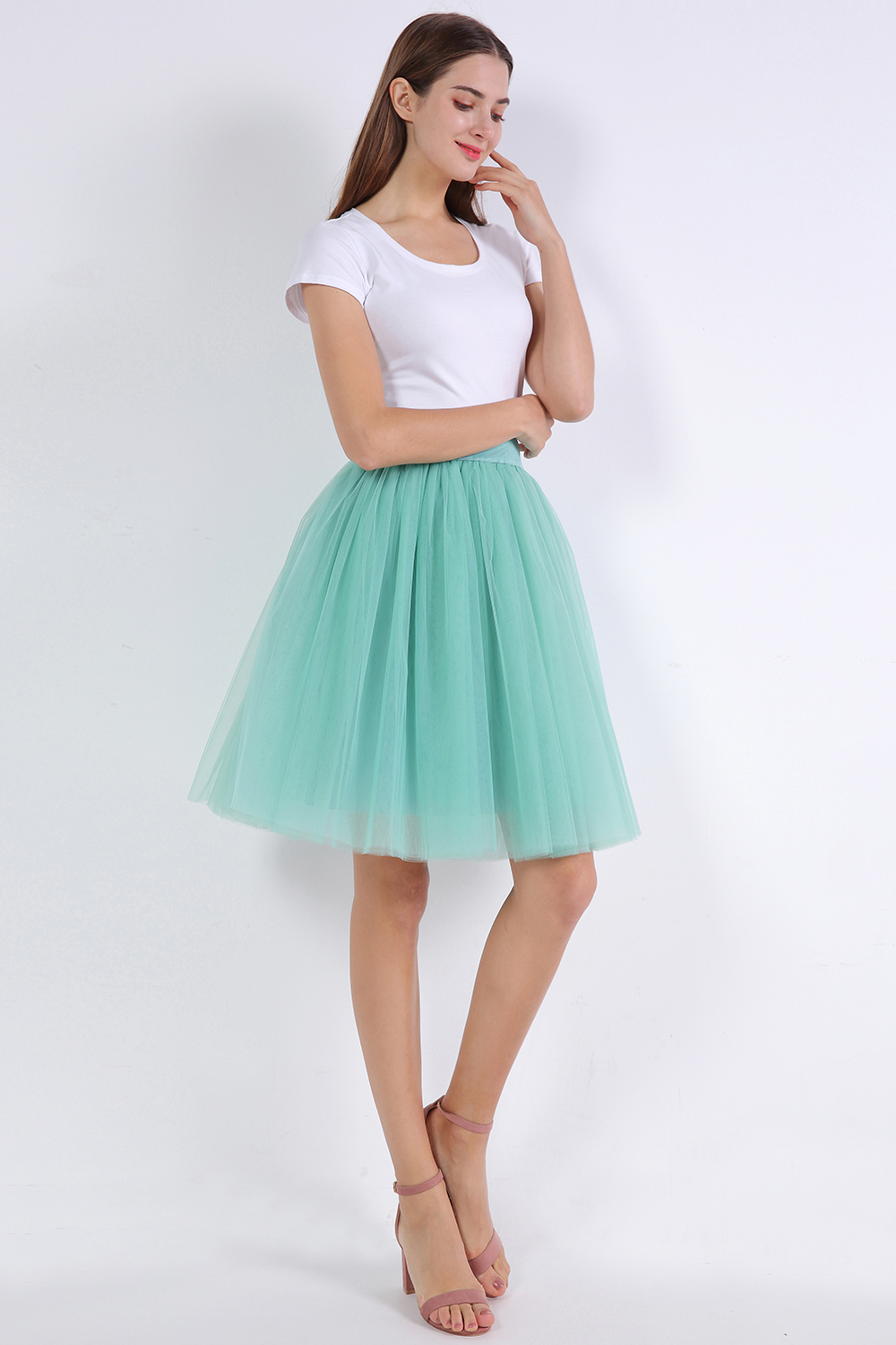 kniehoch tutu Petticoats A-LInie | Hochzeits Petticoats aus weiches Netz-Misshow.de