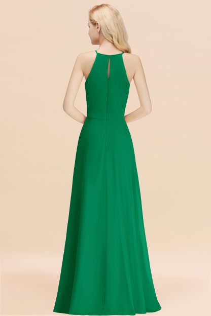 Sexy Brautjungfernkleider Lang Chiffon Etuikleid Festlich Kleid Für Brautjungfern Gelb