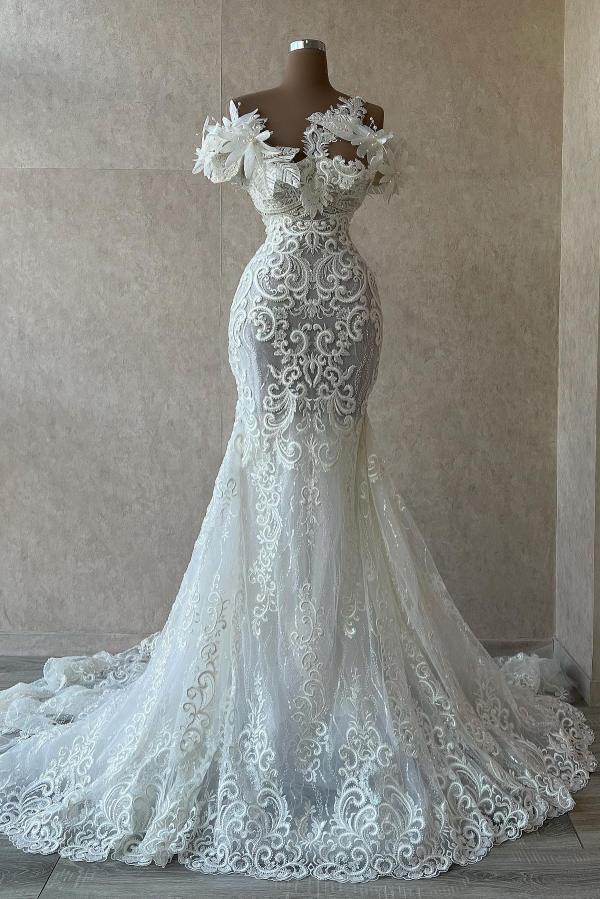 Designer Brautkleider Meerjungfrau Stil | Spitze Hochzeitskleider Günstig