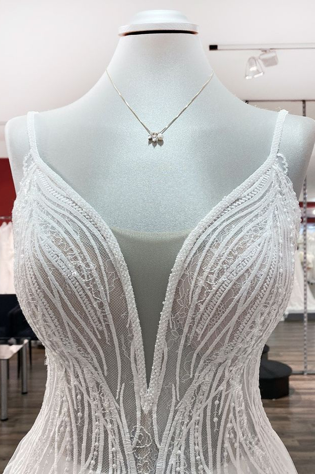 Brautkleid A Linie Schlicht | Hochzeitskleider Günstig Online-Misshow.de