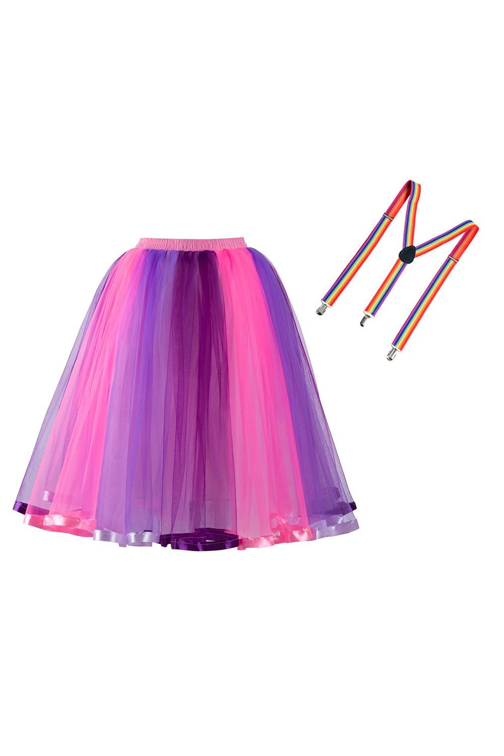 Kurzer Tüll Petticoat für Damen | Tanzrock elastische Taille