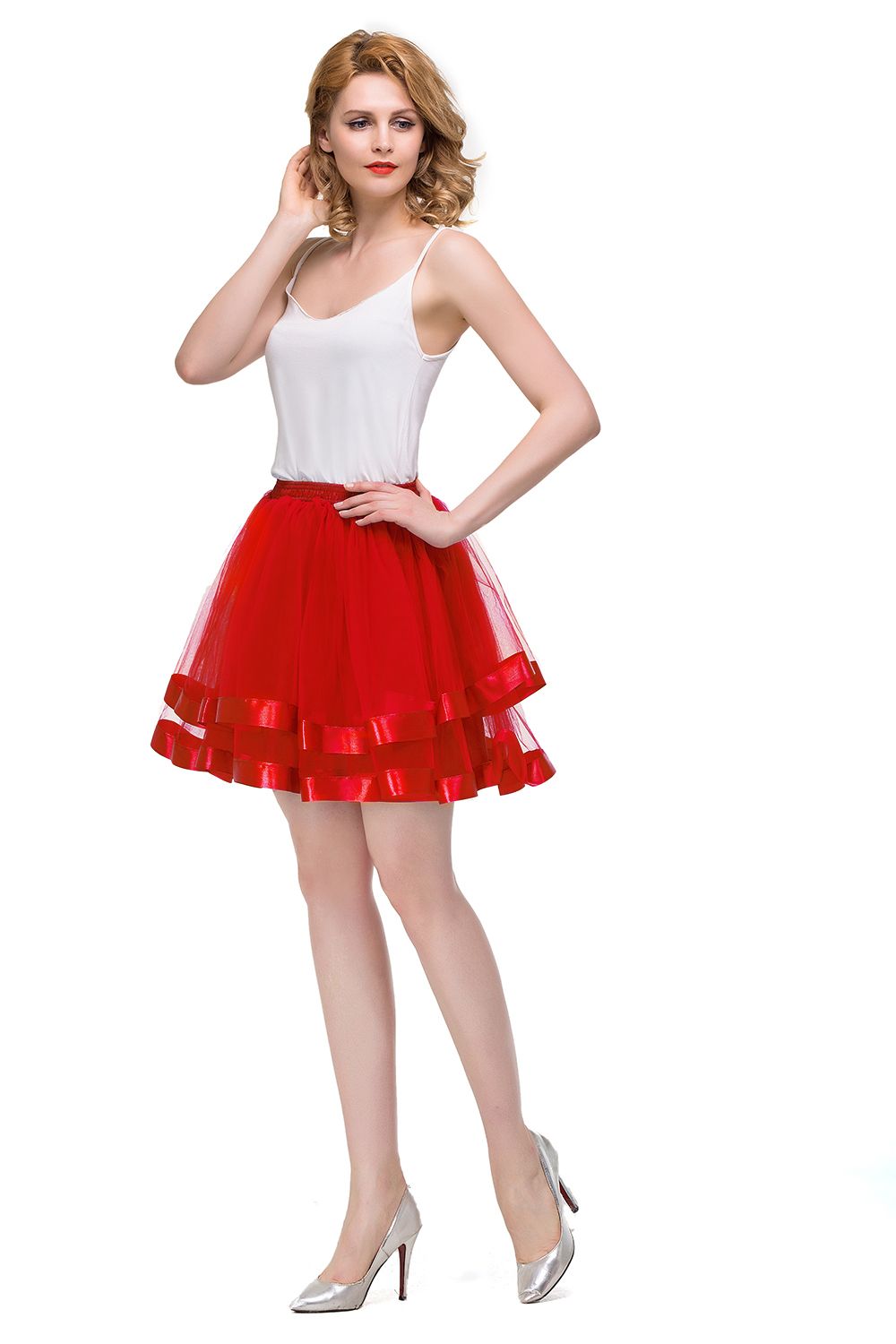 Schlechte Tutu Petticoats kurz A-Linie | Hochzeits Petticoats aus weiches Netz-Misshow.de